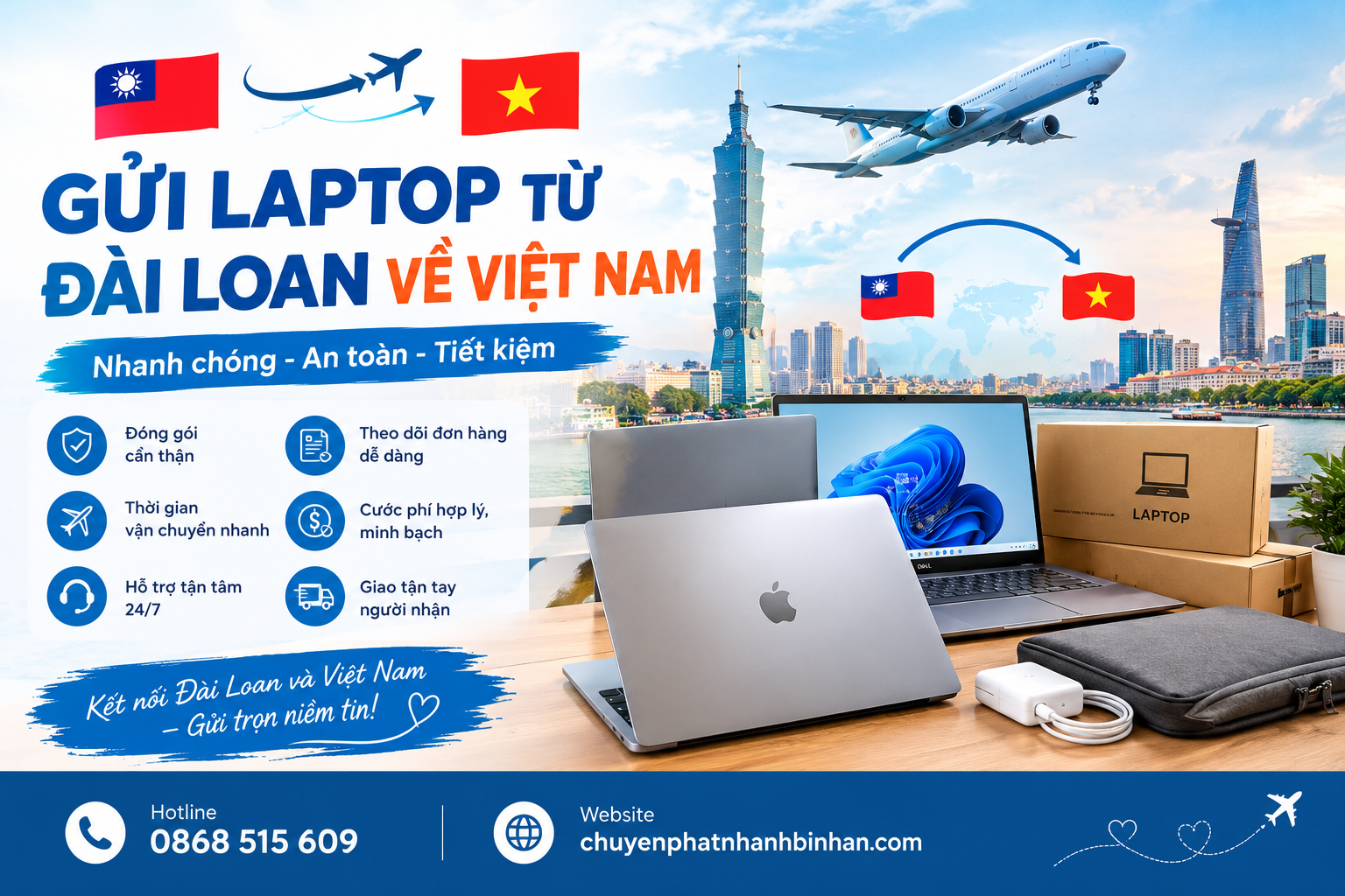 Gửi Laptop Từ Đài Loan Về Việt Nam
